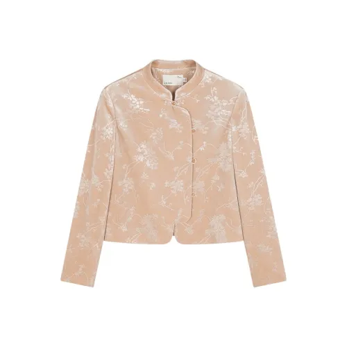 IHIMI Куртки Пальто Женские Абрикосовый Оранжевый