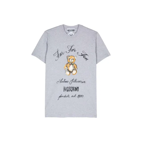 MOSCHINO Стандартная футболка женская пыльно-серый цвет