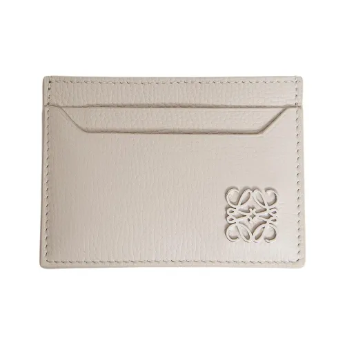 LOEWE Anagram Телячья кожа Держатель для карт Женские Серый Белый