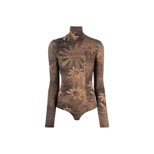 MM6 Maison Margiela Женские боди кофейного цвета