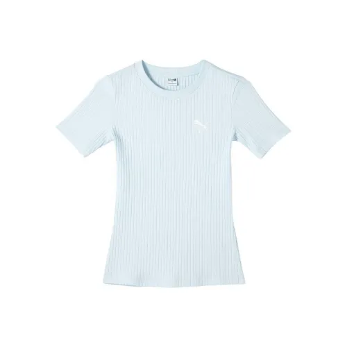 PUMA Аква-синий Женские Футболки
