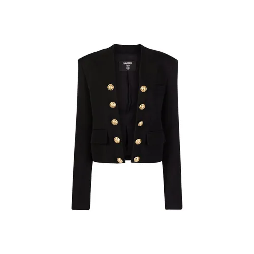 BALMAIN SS22 Куртки и Пальто Женские Черные