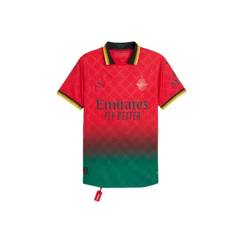 PUMA x AC Milan X Off Белый DRYCELLULTRAWEAVE Футбол Джерси Мужской Вечный Красный Черный