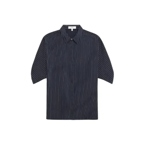 Theory Дизайнер Co authored В избранном Полночный синий Женские Рубашки