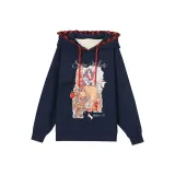 С капюшоном, темно-синий