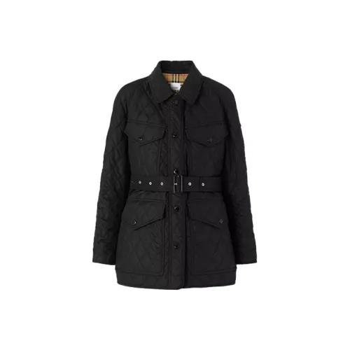 Burberry Хлопковый пуховик женский черный