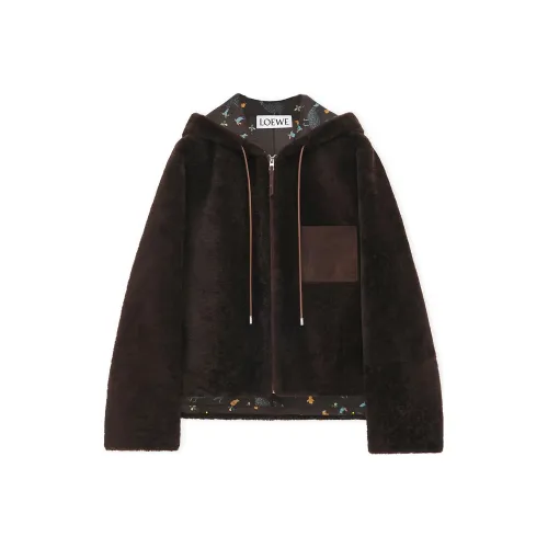 LOEWE SS24 Куртки Пальто Женские Шоколад