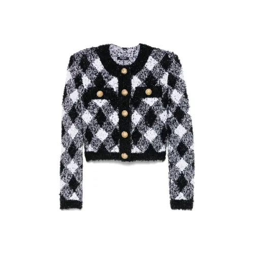 BALMAIN FW24 Трикотаж Женский Черный Белый