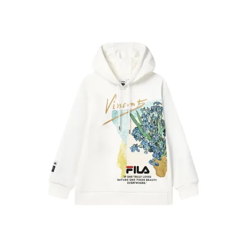 FILA Vincent van Gogh Облачный белый Женские Свитшоты