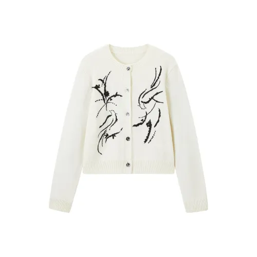 PEACEBIRD Tai Ping Bird x Suzhou Museum Collaboration Series Белый Женские Трикотаж