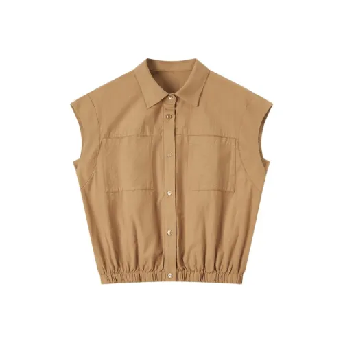 EICHITOO Рубашка Женская Темно-Коричневая