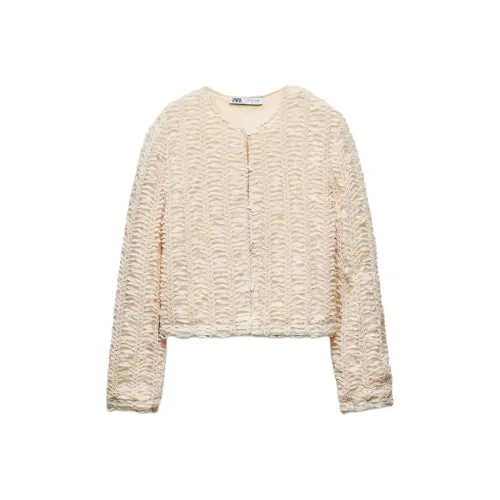 ZARA Белый Женские Трикотаж