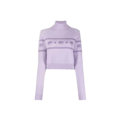 CHIARA FERRAGNI FW22 Свитер Женский Фиолетовый