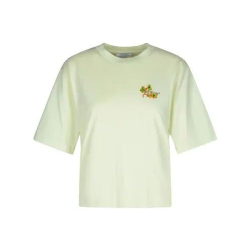 Off Белый T-Рубашка Женская Зеленая