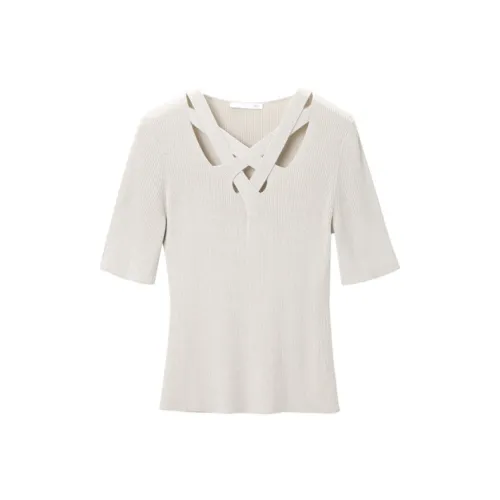 OVV Бежевый Абрикос Однотонный 14 Женский Трикотаж