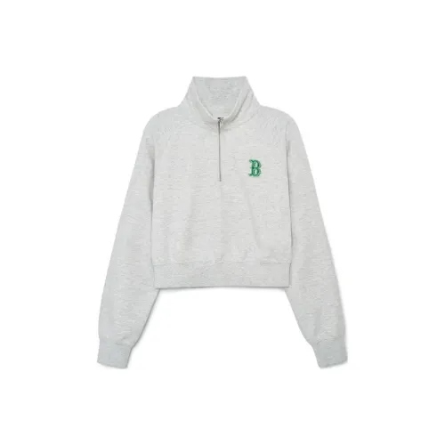 Mlb Base Logo Основа Логотип Толстовка Женские Серый