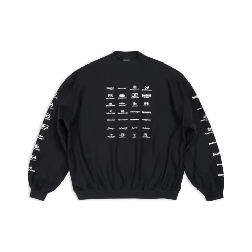 Balenciaga SS23 Свитшот Свободного кроя Женский Черный