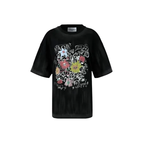 Valeria Obbaco Т-рубашка с оборванным рукавом женская черная