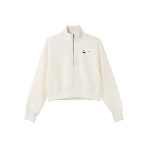 NIKE Sportswear Парусный белый Женские Свитшоты