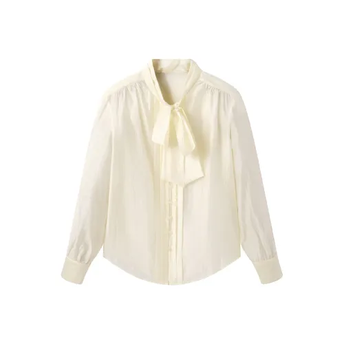 PEACEBIRD Экрю Женские Рубашки