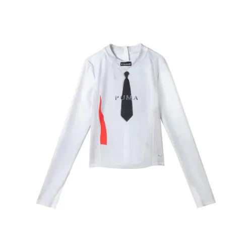 PUMA Стандартная футболка женская PUMA белого цвета