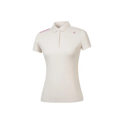 DESCENTE Science and technology Поло Женское Светло-янтарное