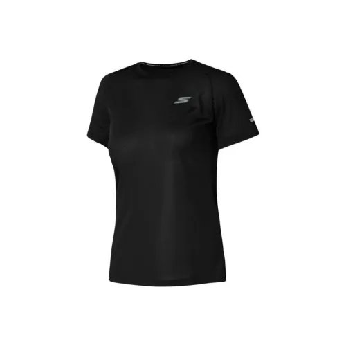 Skechers Угольный черный/0018 Женские футболки