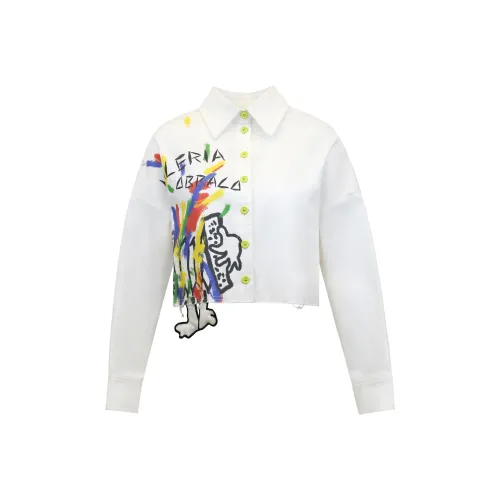 Valeria Obbaco Valeria Obbaco Graffiti Collection Белые Женские Рубашки