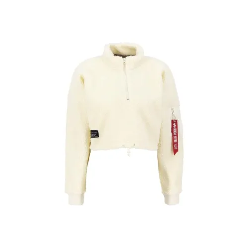 Alpha Industries Экрю Женские Свитшоты