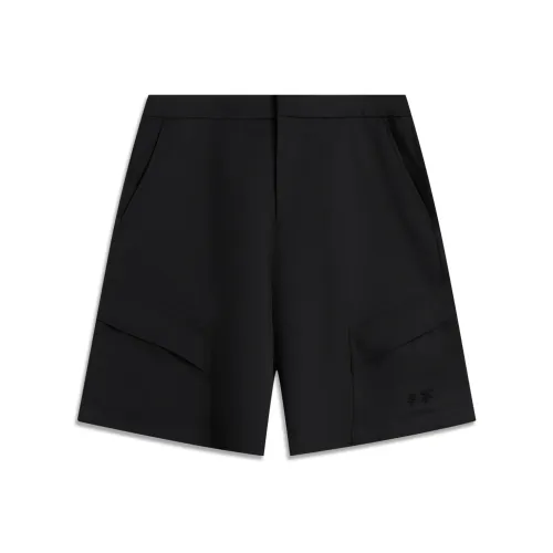 LINING China Color Collection Sports Trendy Collection Повседневные шорты Мужские Ночной черный