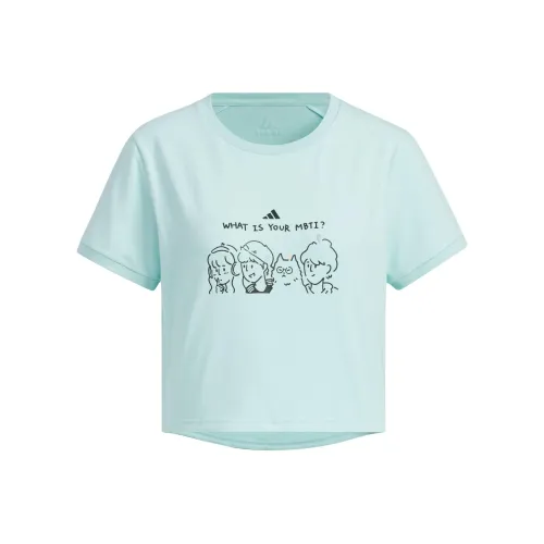 Adidas T-Shirt Женская Светло-Синяя