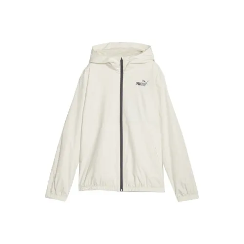 PUMA FIRST MILE Co Брендированная Серия Essentials Твердая Ветровка Женская Куртка Женская Белая
