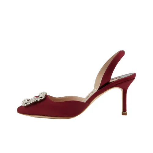 MANOLO BLAHNIK Hangisli Узкий каблук Высокие каблуки 7 см Женские Красный