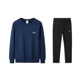 Темно-синий топ + черные штаны