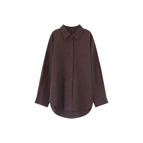 DianThia Коричневые Женские Рубашки