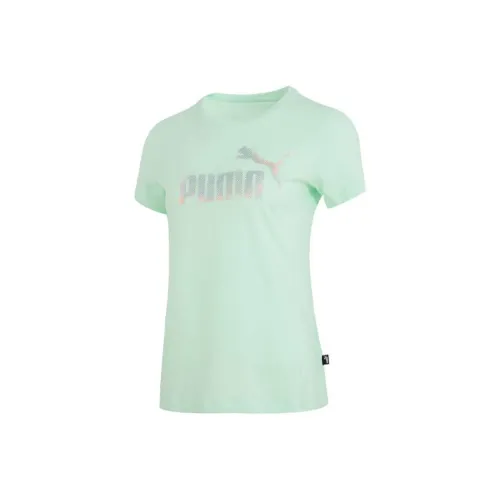 PUMA Стандартная футболка женская мятно-зеленая