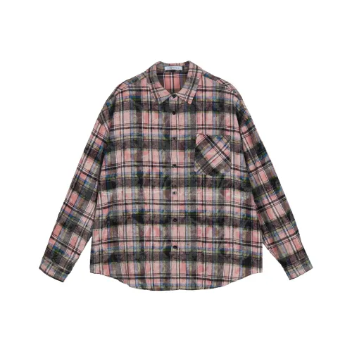 ZUOBEIKA Рубашка Унисекс Розовая Клетка