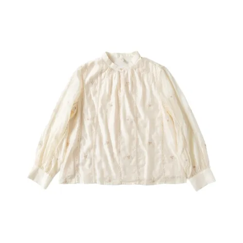 HONGNIAN Абрикос Женские Рубашки