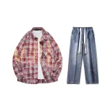 Set (Red Top + Dark Blue Jeans)  
Комплект (Красный топ + Темно-синие джинсы)