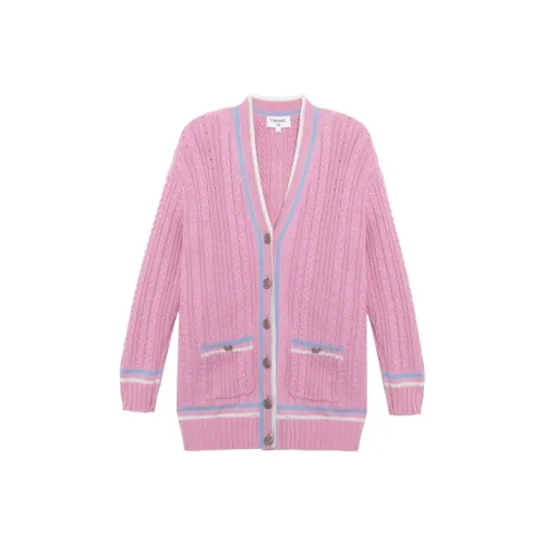 CHANEL Розовый Женский Трикотаж