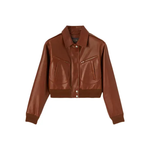 Loro Piana Roldan Bomber Куртка Куртки Пальто Женские Коричневый