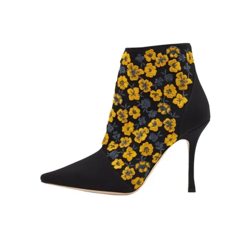 MANOLO BLAHNIK Botiye Ботильоны 10,5 см Женские Черные