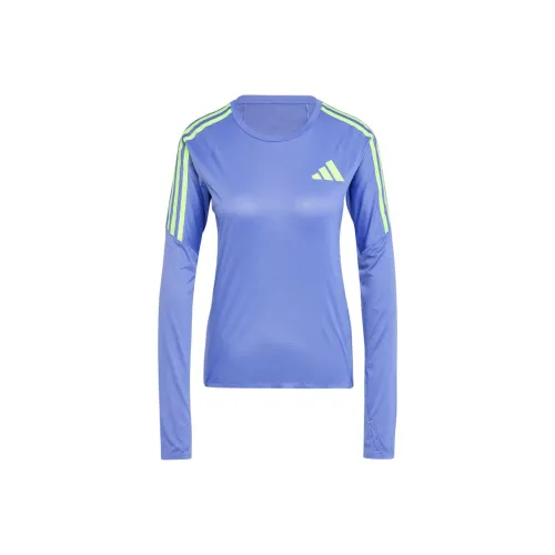 Adidas Adizero Бег Т-Рубашка Женская Синяя