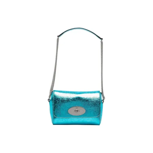 Mulberry Lily Телячья кожа Сумка через плечо Женская Ярко-синяя