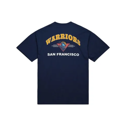 Mitchell Ness Golden State Warriors Морской синий Унисекс Футболка
