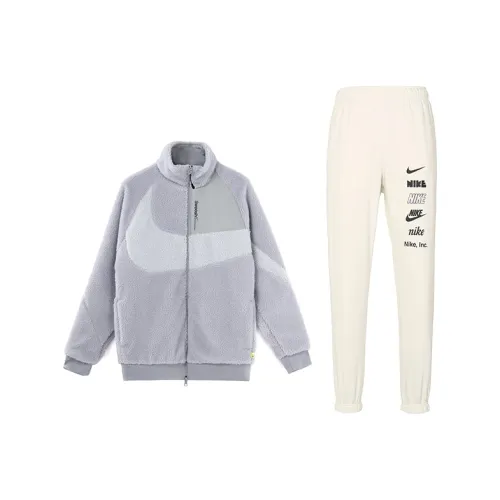Nike Комплект Серый Топ + Белые Штаны Мужской Повседневный Спортивный