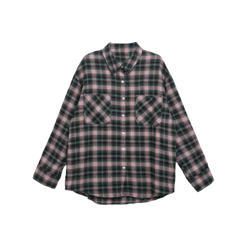 EVPGB Рубашка Женская Черная Розовая Клетка