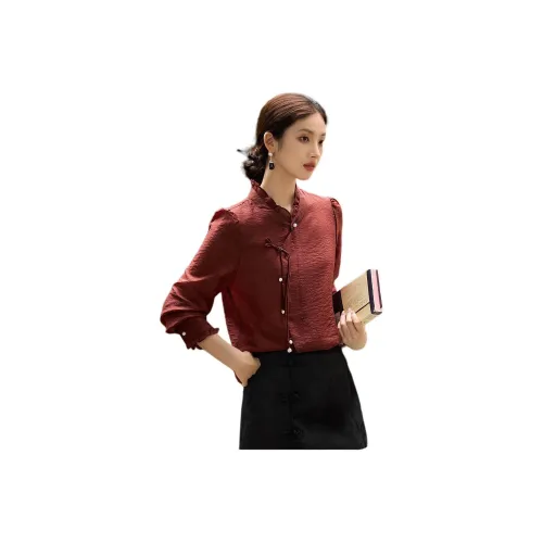 XWI Бордовый Женские Рубашки