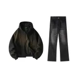 Чёрный + Углеродный Чёрный Брюки