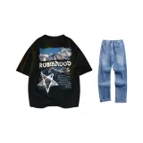 Чёрный + Винтажный синий